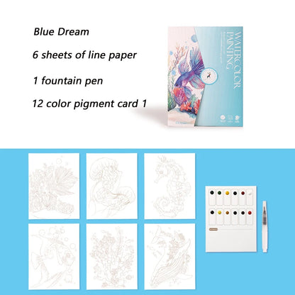 VistaBloom – Watercolor Art & Coloring Set