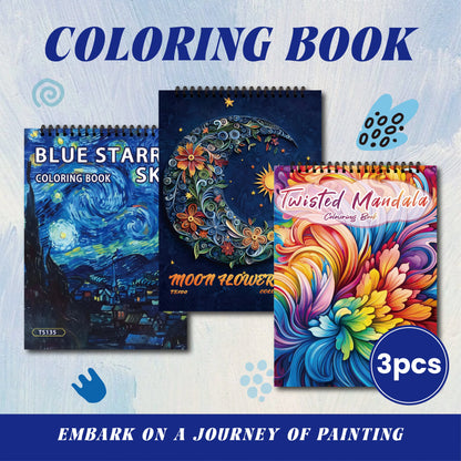 ColorPro – 3-Piece Adult Coloring Book Set