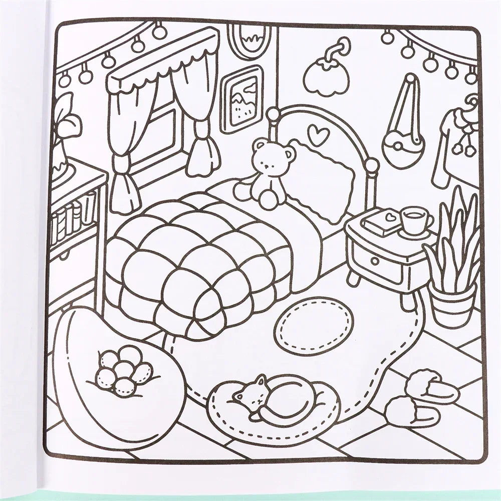 WhimsiNest – Cozy Creatures Coloring Book for Calm and Creativity