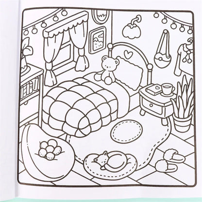 WhimsiNest – Cozy Creatures Coloring Book for Calm and Creativity