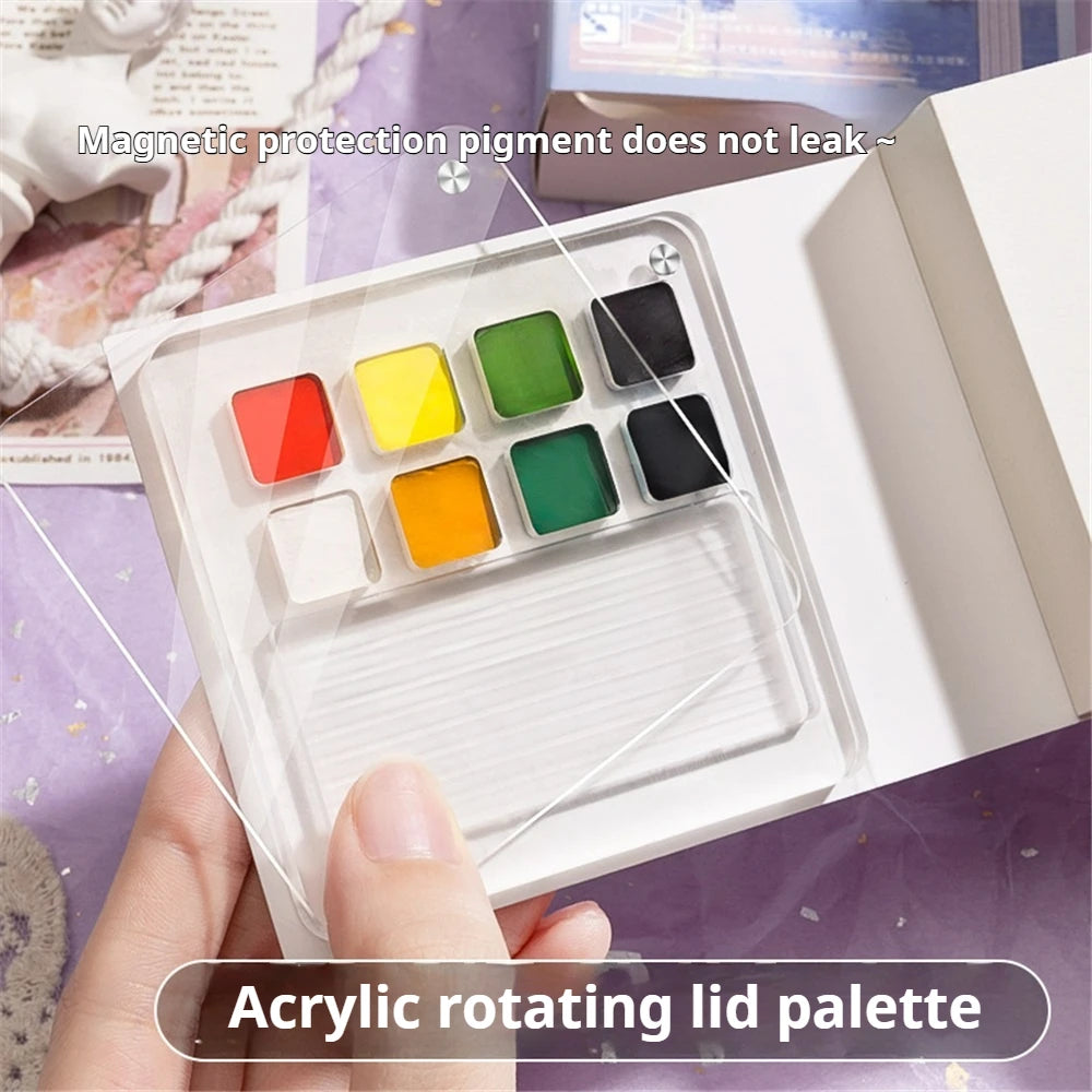 AquaNote – Portable Mini Watercolor Sketchbook with Paint Tray