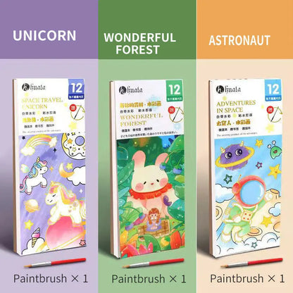 PastelPuff – Kawaii Watercolor Coloring Book Set