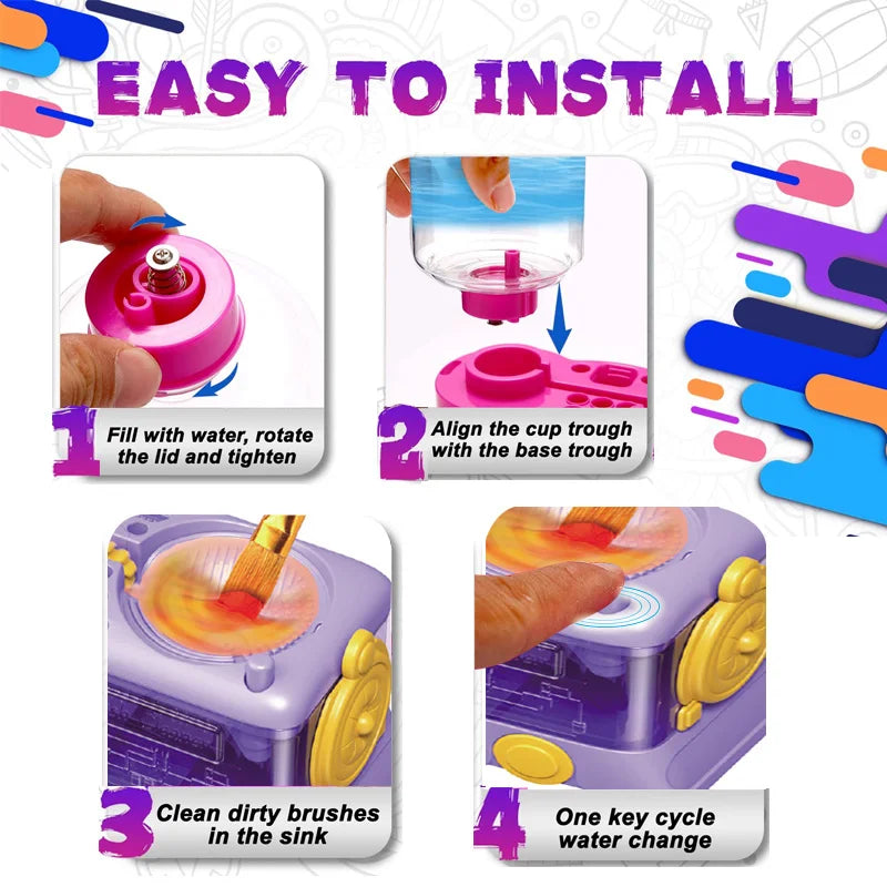 CleanSwirl – Portable 400ml Brush Cleaning Bucket