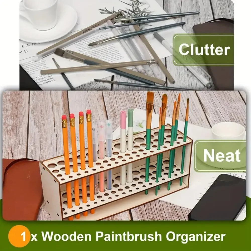 BrushNest – Wooden Brush Organizer