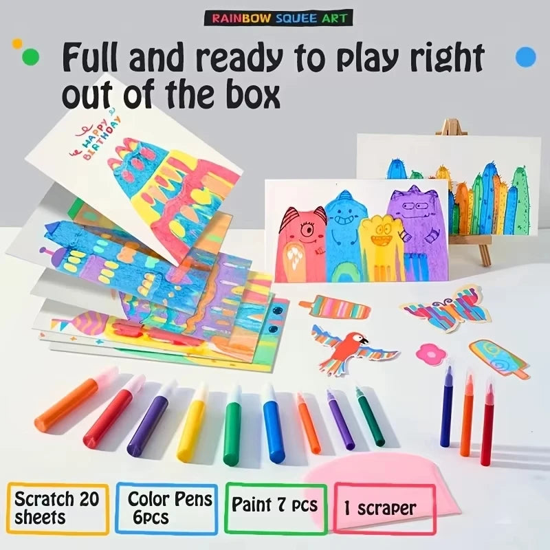 RainbowScratcha – Kids DIY Rainbow Scratch Art Paper