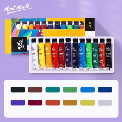 Gouache Paint 12 Color Set