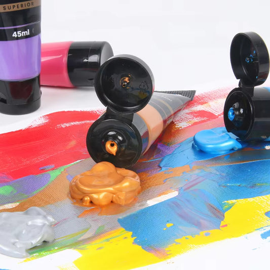 AcryliSet - 6-Color Acrylic Paint Kit (45ml)