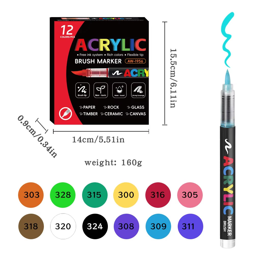 ColorFlow – Dual-Tip Acrylic Paint Markers
