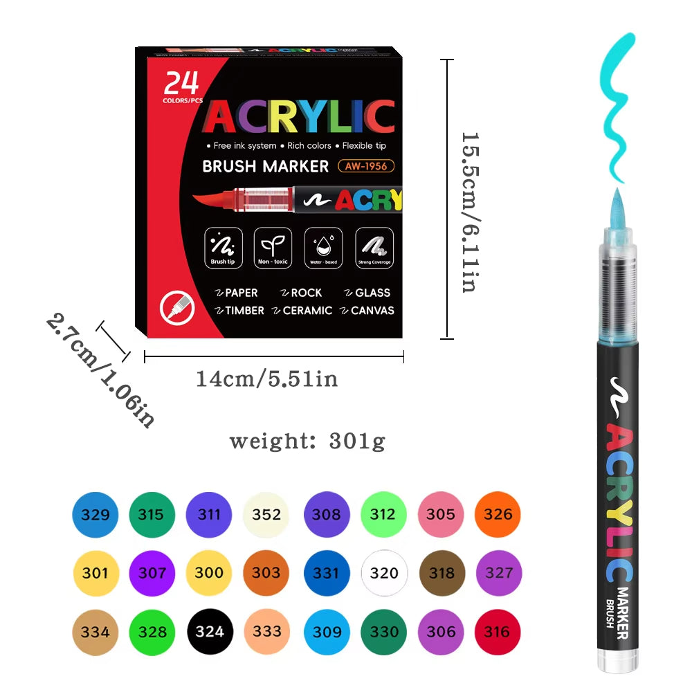 ColorFlow – Dual-Tip Acrylic Paint Markers